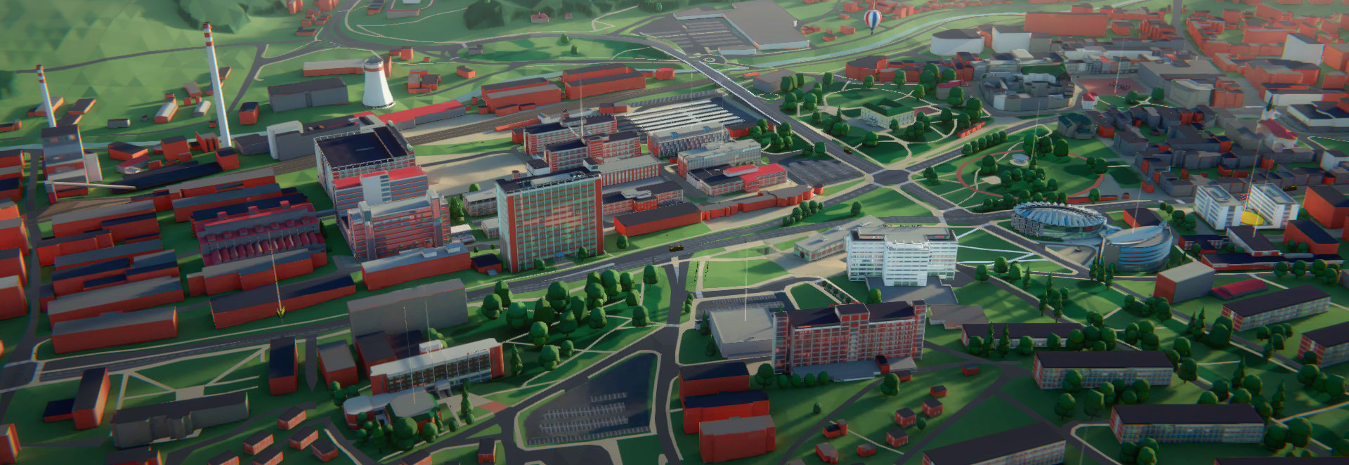 Interactive 3D location map Zlin